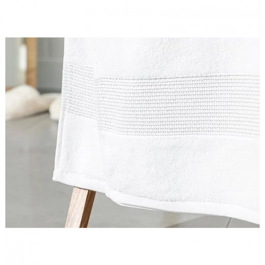 English Home Deluxe Cotton Low Twist Bath Towel, White Color, 90*150 Cm