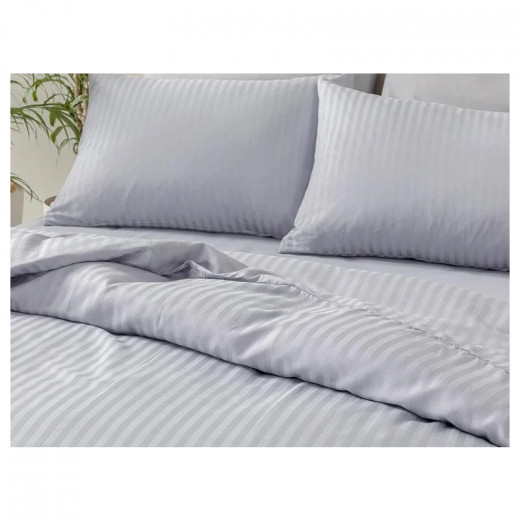 English Home Crystal Silky Twill King Size Duvet Cover Set, Blue Color, Size 220*240 Cm, 4 Pieces