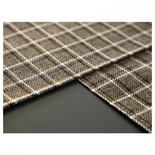 English Home Claudia Polyester Placemat, Brown, 30x45 cm, 2 Pieces