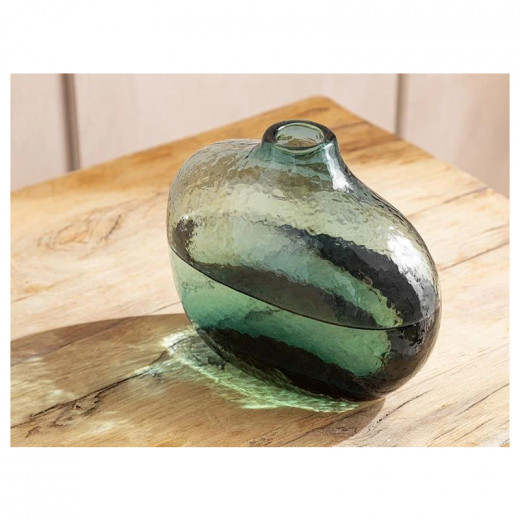 English Home Green Sky Glass Vase, Size 12*8*14.5Cm