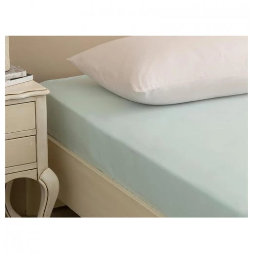 English Home Plain Cotton Double Size Bed Sheet, Green Color,240*260 Cm