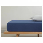 English Home Plain Cotton Double Size Bed Sheet, Blue Color,160*240 Cm