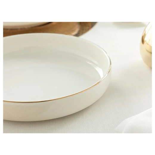 English Home Torino Porcelain Plate, Silver Color, 19 Cm