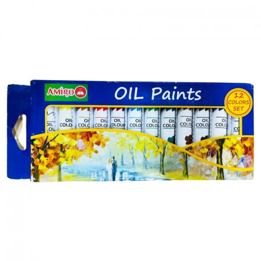 Amigo Oil Paints Set, 12 Pieces