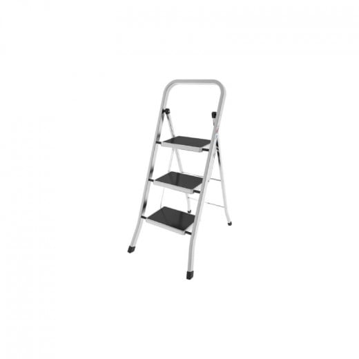 Colombo Factotum 3-Step Stool, Silver Color