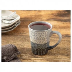 English Home Nora Stoneware Cup, Dark Grey Color, 300 Ml