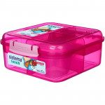 Sistema Bento Cube Colored Lunch Box, 1.25L - Pink