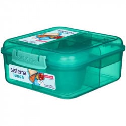 Sistema Bento Cube Colored Lunch Box, 1.25L - Green