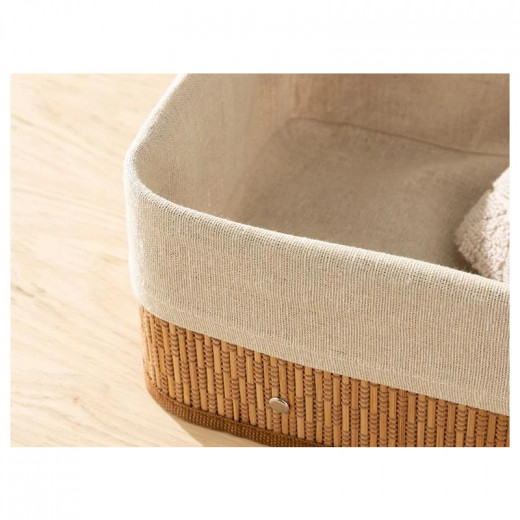 English Home Gina Bamboo Basket, Light Brown Color, 40*30*16cm