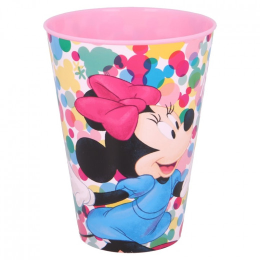 Stor Plastic Cup, Minnie Mouse Design, 430 Ml