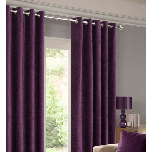 Armn Eclipse Single Curtain, Purple Color, 140*265 Cm
