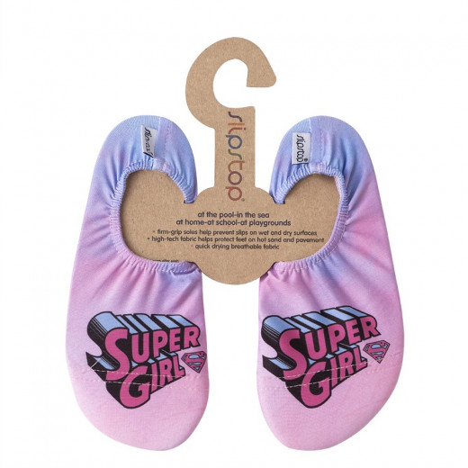 Slipstop Pool Shoes, Super Girl Design ,Medium Size