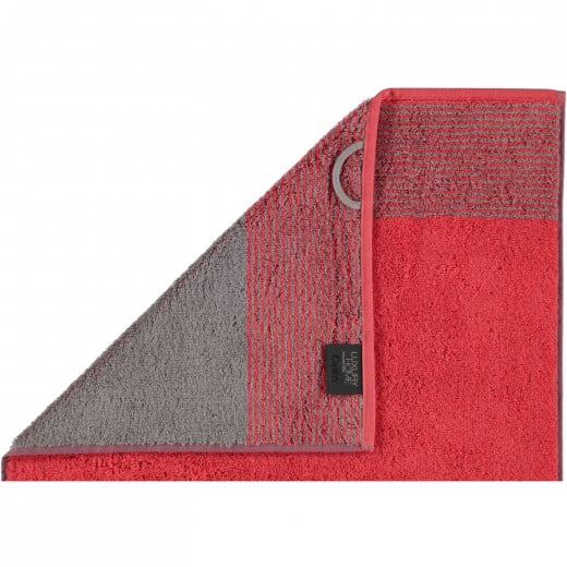 Cawo Two-Tone Guest Towel, Light Red Color, 30*50 Cm
