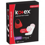Kotex Feminine Liners Long Scented, 44 Pads