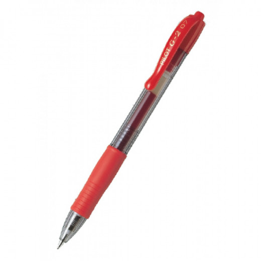 Pilot | G207 Gel R/ball Pen Rubber Grip Retractable 0.7mm Tip | Red`