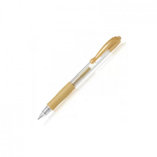 قلم رولربال جل قابل للسحب 0.7 ملم ذهبي