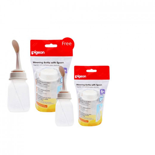 Pigeon Weaning Bottle With Spoon - 120ml + Pigeon Weaning Bottle With Spoon - 120ml For Free