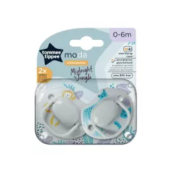 Tommee Tippee 0-6 Months Closer to Nature 2 Orthodontic Soothers Grey