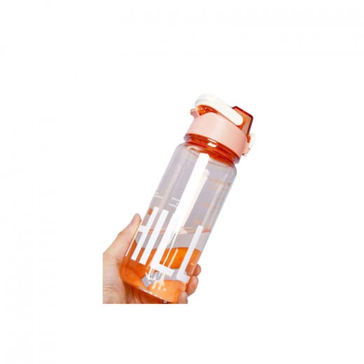 زجاجة ماء , شفاف برتقالي 800 مل