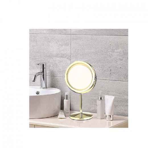 ARMN Delta Countertop Vanity Mirror, Gold Color