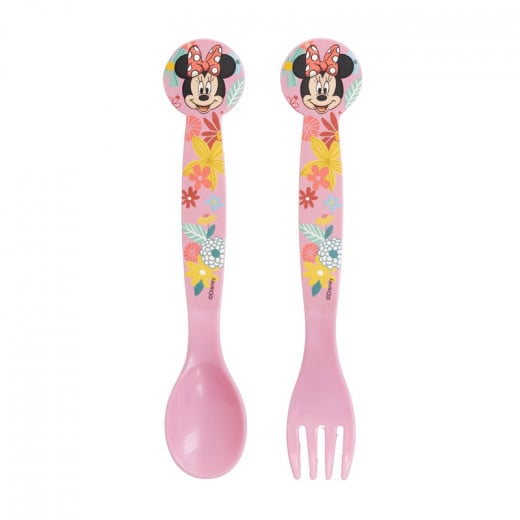 Stor Pp Cutlery Set In Polybag Minnie Mouse Spring Look 2 Pieces