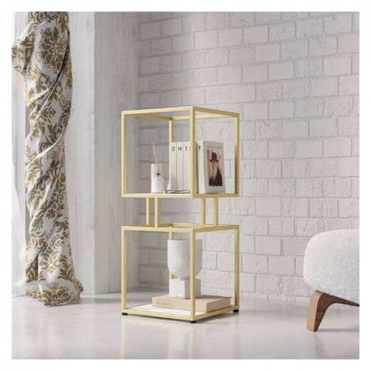 ARMN Regency, Gold Color, 3-Shelf Stand