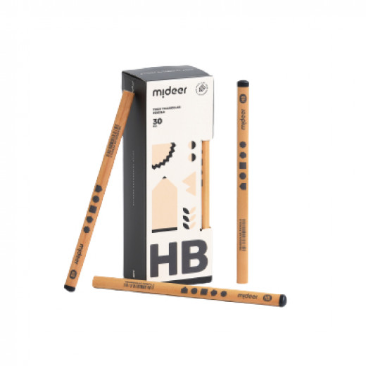 Mideer Thick Triangular Pencils - HB(30pcs)