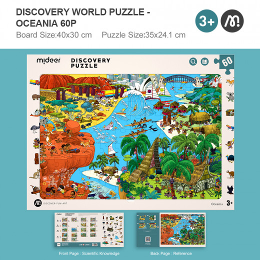 Mideer Discovery Puzzle Big World Small World-Oceania - 60P