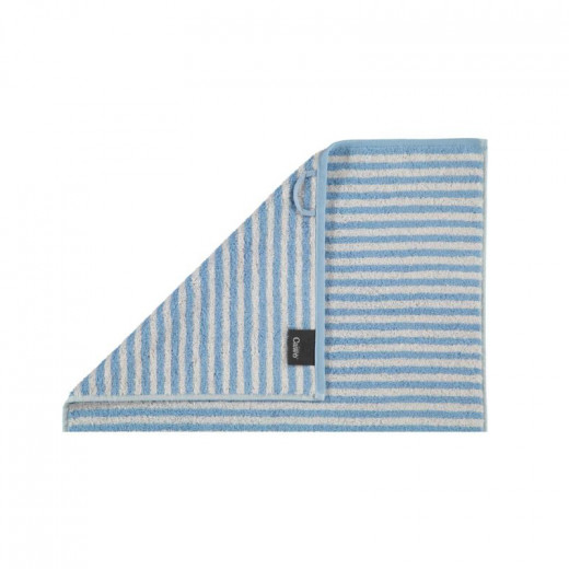 Cawo Two-Tone Washcloth, Blue Color, 30x30 Cm