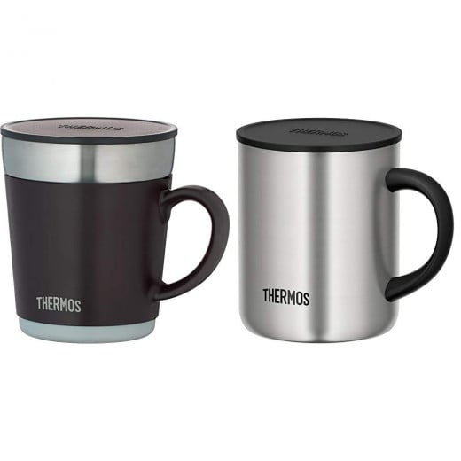 Thermos JDC-351ESP Stainless Steel Vacuum Descktop Mug, Black Color, 350 ml