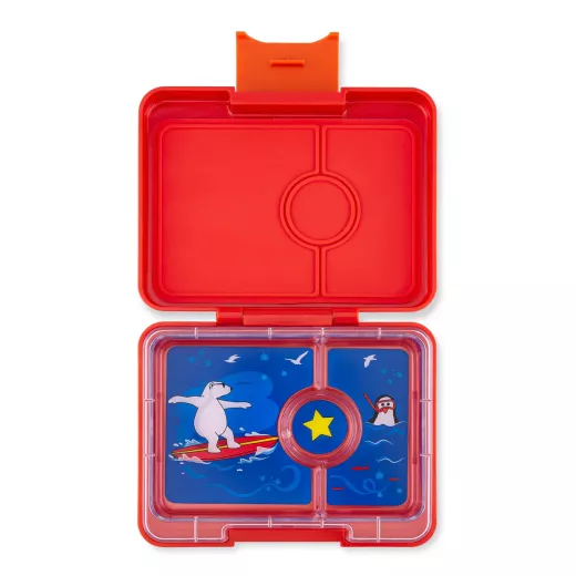 Yumbox Snack Bento Lunch Box, Red Color (Polar Bear)