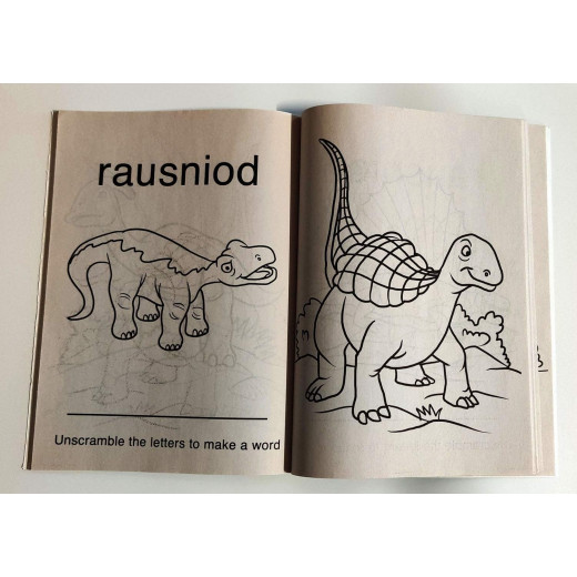كتاب تلوين بشكل ديناصور من بيزك