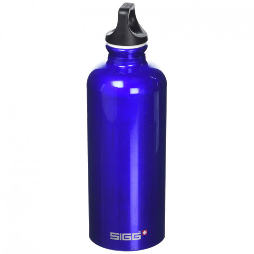 Sigg Traveller Stainless Steel Water Bottle, Dark Blue, 1.0L