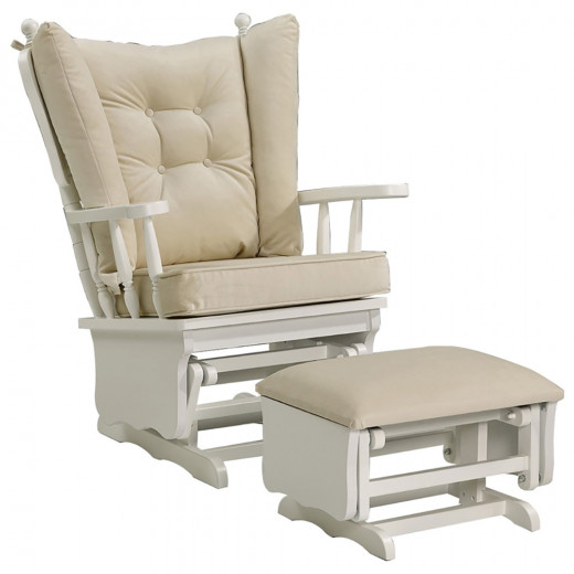 Meltem Nursery Rocking Chair Set Beige