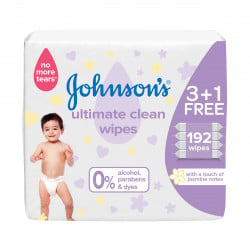 Johnson'S, Baby Wipes Ultimate Clean Jumbo 48 Pieces 3+1
