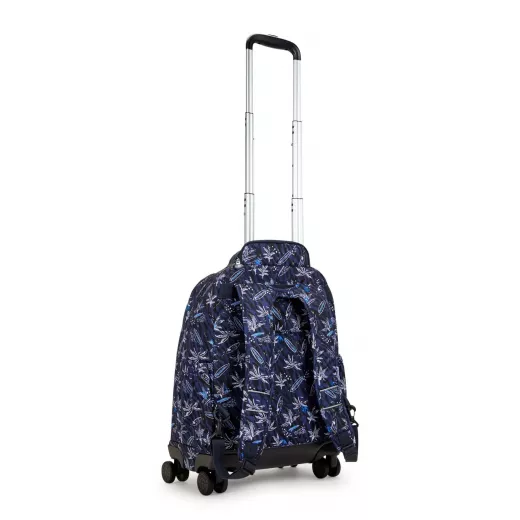 Kipling-New Zea-Large Wheeled Backpack Surf Sea Print
