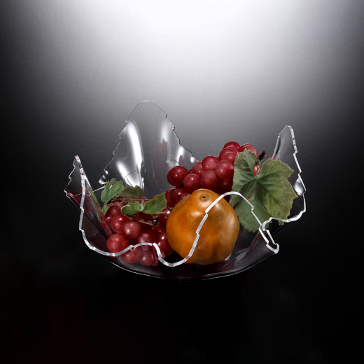 Vague Acrylic Clear Fruit Bowl 31 centimeter