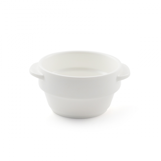 Porceletta Ivory Porcelain Stackable Soup Cup with Handle