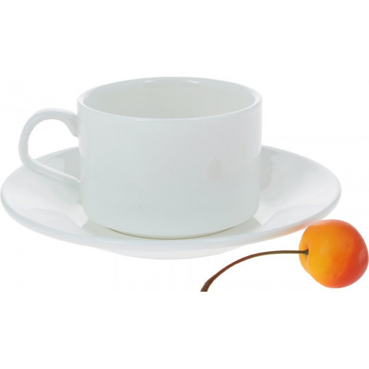 Wilmax Teacup & Coaster Set - White  160ml