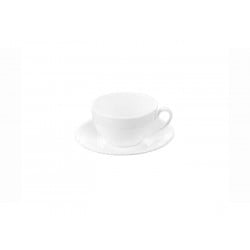 Wilmax Olivia Teacup & Coaster Set - White  250ml