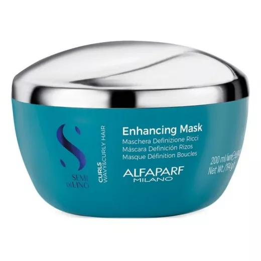Alfaparf Milano Semi Di Lino Curls Enhancing Mask for Wavy and Curly Hair - Hydrates and Nourishes - Reduces Frizz - Protects Against Humidity - Vegan-Friendly Formula 200ML