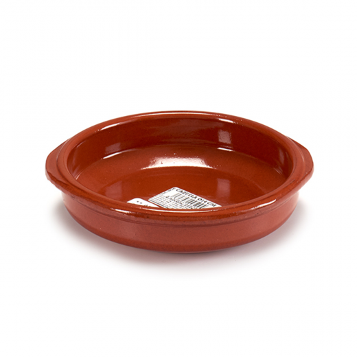 Arte Regal Brown Clay Round Deep Plate with Handle 10 centimeters