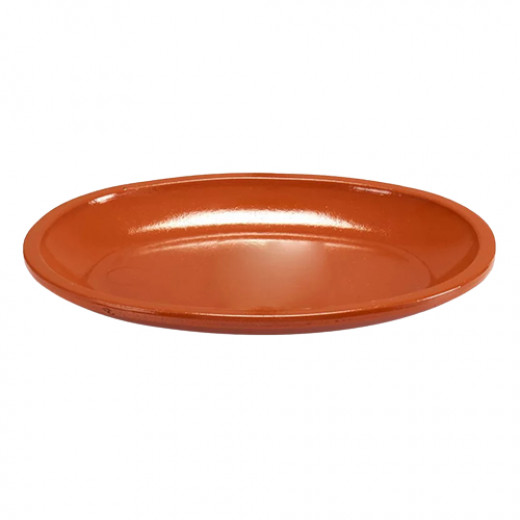 Arte Regal Brown Clay Flat Oval Plate 31 centimeters / 12