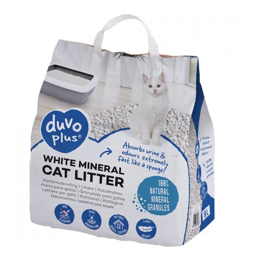 Duvo+ White Mineral Cat Litter 10 Liter