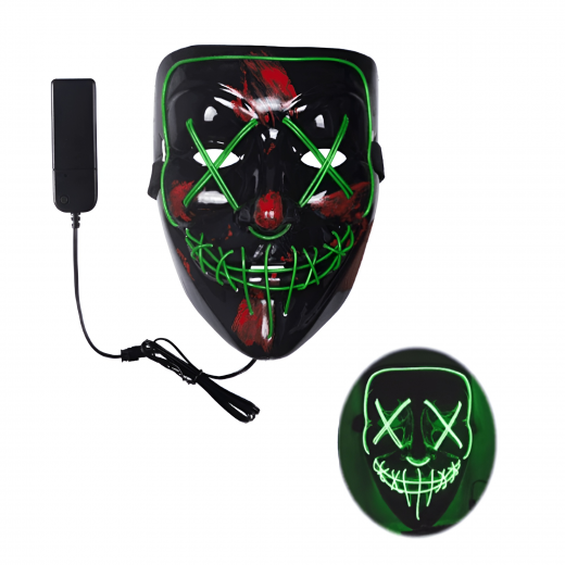 K Costumes | LED Horror Masks Halloween Party Casque Masquerade Light Light in the Dark Scary