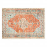 English Home Jacquard Decorative Carpet, Turquoise & Orange, 120x180 Cm