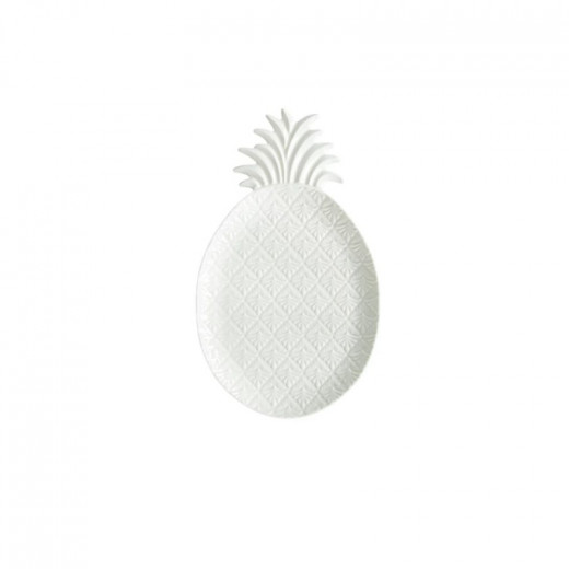 Easy Life Madagascar Pineapple Serving Platter in Box - White  28*17cm