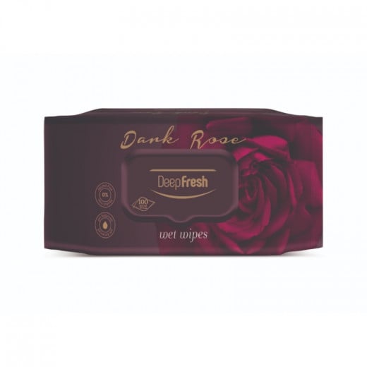 Deep Fresh Dark Rose Wet Wipes, 100 Sheet, 6 Packs