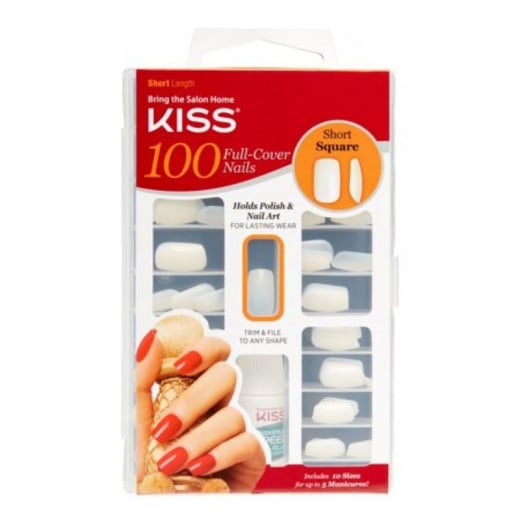 Kiss 100 Professional Nails Square Short Length