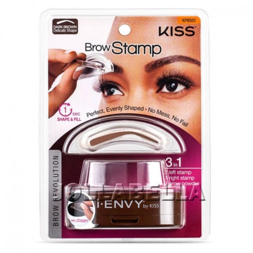 Kiss  I-envy Brow Stamp Kit Natural Brown
